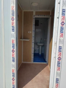 كرفان سكني من الداخل إضاءة ليد وشبابيك ألوميتال